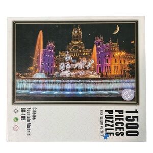 NWT 1500 Piece Jigsaw Puzzle Cibeles Fountain In Madrid